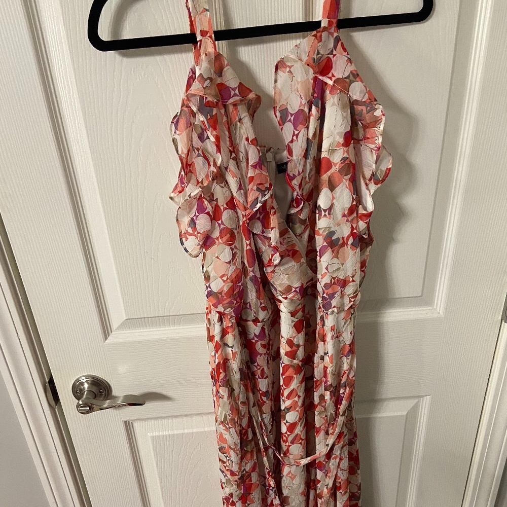 Pink Polka Dot Dress, Ruffle Sleeve